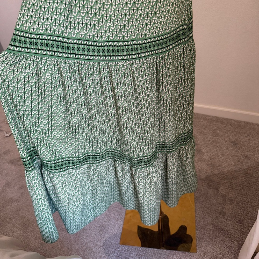 Max Edition Green Tiered Maxi Dress Medium Garden French Cottagecore Peasant - Picture 4 of 9